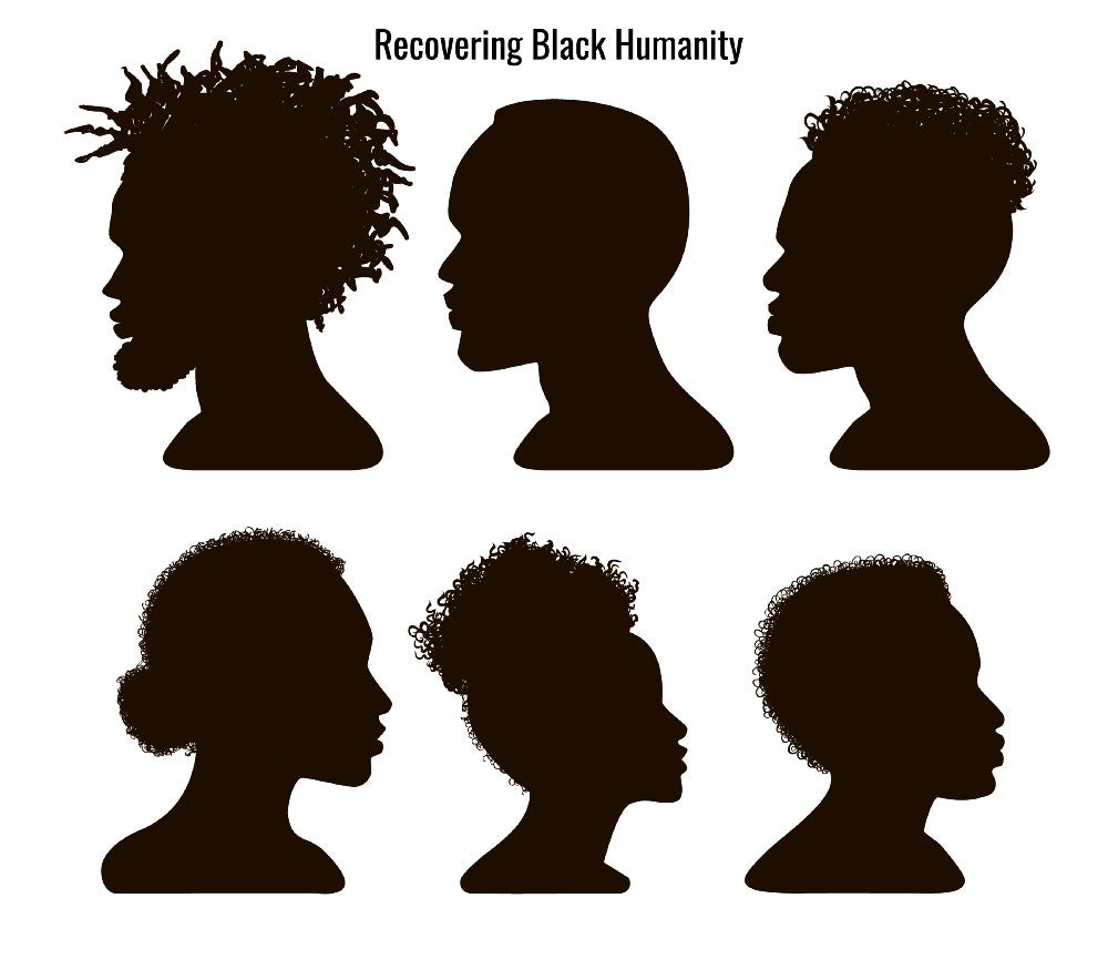 Graphic of people's profiles in silhouette 