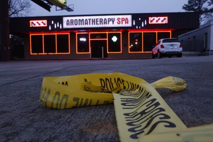 Aromatherapy Spa, one of three locations where deadly shootings happened at day spas near Atlanta on March 16, 2021 // Chris Aluka Berry for The Washington Post via Getty Images