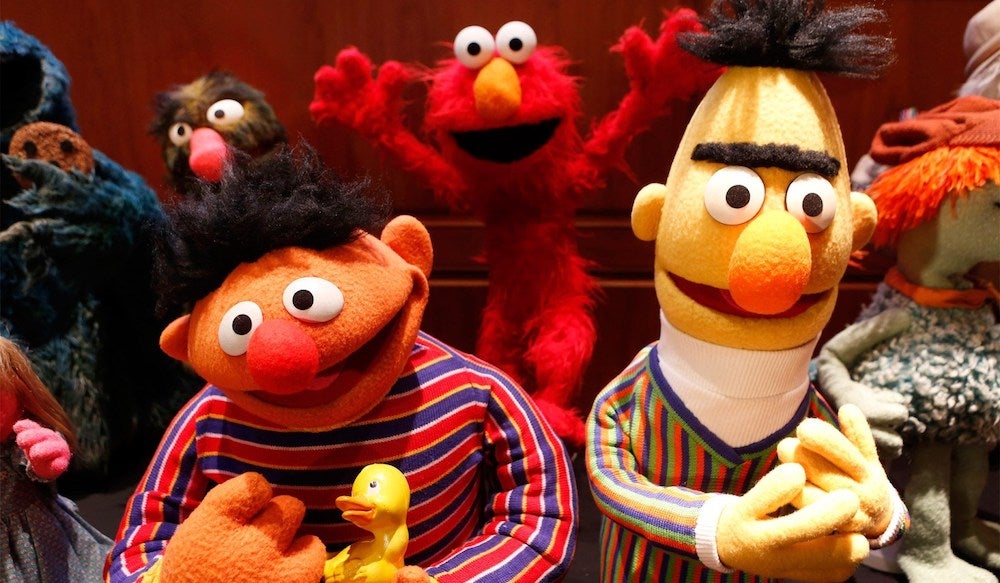 Sesame Street muppets Ernie and Bert at the Smithsonian’s National Museum of American History in Washington, D.C. (Larry Downing/Reuters)