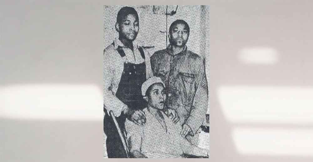 Rosa Lee Ingram, a Black woman, and two of her children, Wallace, 17, and Sammie Lee, 14