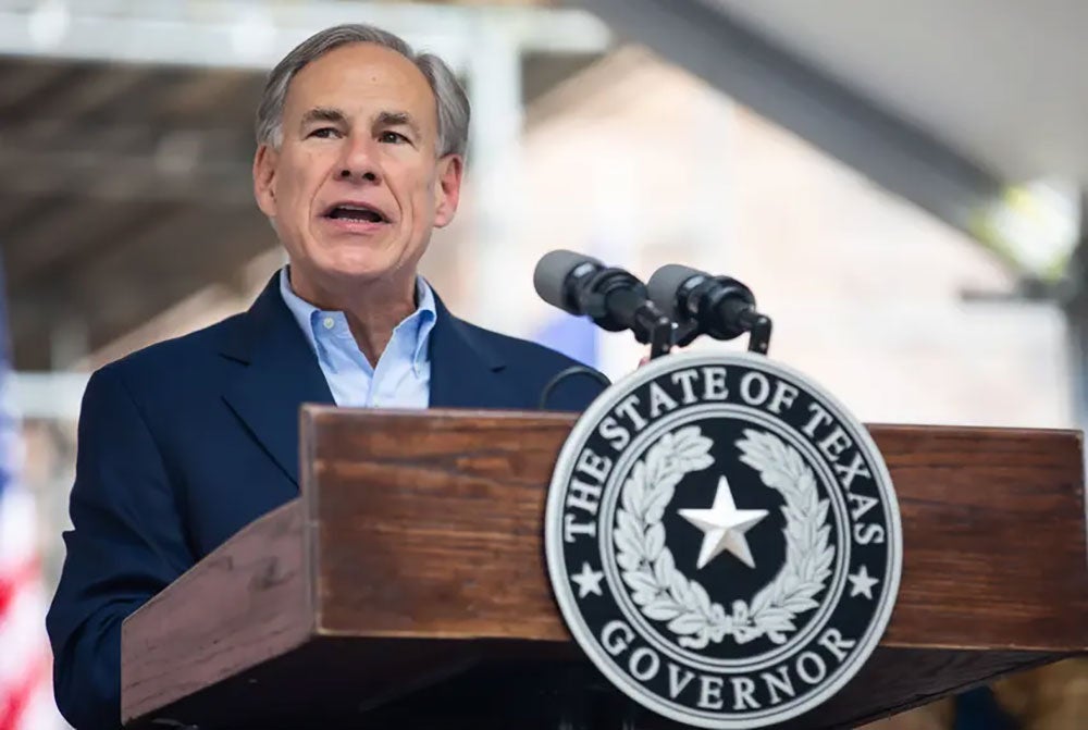 Gov. Greg Abbott speaks during the Texas Rally for Life event at the state Capitol in Austin on Jan. 28