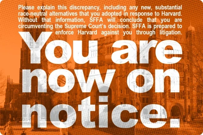"You are now on notice."