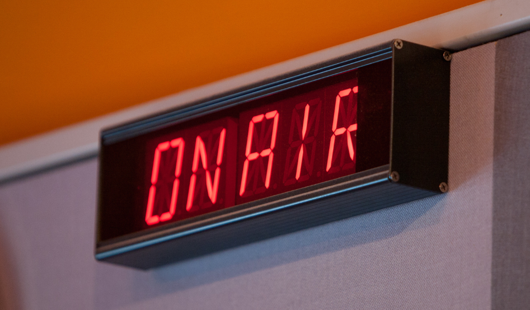 "On Air" sign