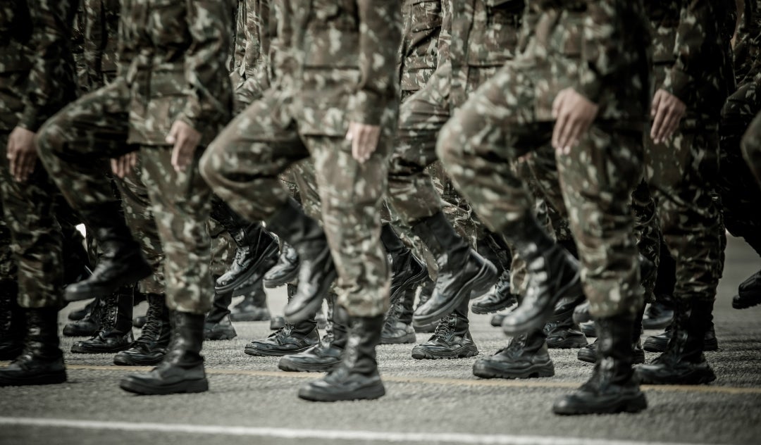 Soldiers marching, Rice University Sociology RARE Workgroup
