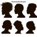 Graphic of people's profiles in silhouette 