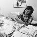 Hank Aaron’s secretary Carla Koplin Cohn sorting through his mail in July 1973. Bettmann/Getty Images