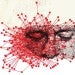 chronicle social science illustration of a man's face with red data dots
