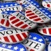 "Vote" pins