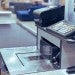 Cash register at checkout line
