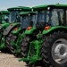 Row of tractors, Rice University Sociology RARE Workgroup